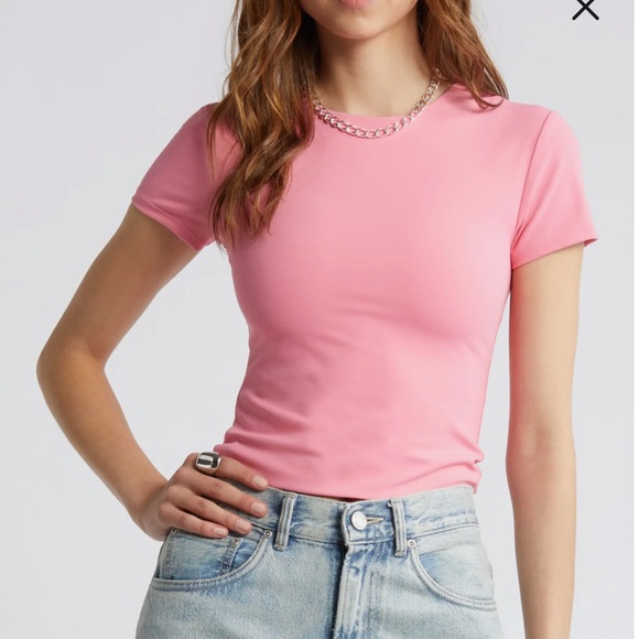 Open Edit Smooth Edit Short Sleeve Top - Picture 1 of 9